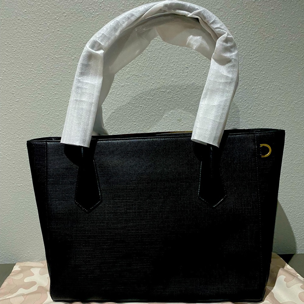 Dagne Dover Signature Classic Coated Canvas Tote